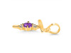 Amethyst & White Topaz Alphabet T Pendant AMT-RDA-20.