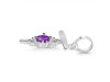 Amethyst & White Topaz Alphabet T Pendant AMT-RDA-20.