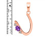 Amethyst & White Topaz Alphabet U Pendant AMT-RDA-21.