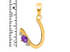 Amethyst & White Topaz Alphabet U Pendant AMT-RDA-21.