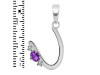Amethyst & White Topaz Alphabet U Pendant AMT-RDA-21.