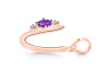 Amethyst & White Topaz Alphabet U Pendant AMT-RDA-21.