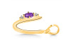 Amethyst & White Topaz Alphabet U Pendant AMT-RDA-21.