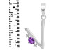 Amethyst & White Topaz Alphabet V Pendant AMT-RDA-22.