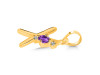 Amethyst & White Topaz Alphabet X Pendant AMT-RDA-24.