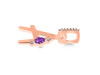 Amethyst & White Topaz Alphabet A Pendant AMT-RDA-27.