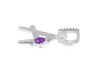 Amethyst & White Topaz Alphabet A Pendant AMT-RDA-27.