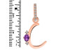 Amethyst & White Topaz Alphabet C Pendant AMT-RDA-29.