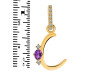 Amethyst & White Topaz Alphabet C Pendant AMT-RDA-29.