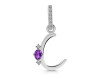 Amethyst & White Topaz Alphabet C Pendant AMT-RDA-29.