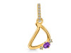 Amethyst & White Topaz Alphabet D Pendant AMT-RDA-30.