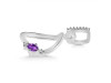 Amethyst & White Topaz Alphabet D Pendant AMT-RDA-30.