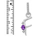Amethyst & White Topaz Alphabet F Pendant AMT-RDA-32.