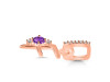 Amethyst & White Topaz Alphabet F Pendant AMT-RDA-32.