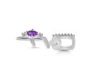 Amethyst & White Topaz Alphabet F Pendant AMT-RDA-32.