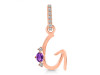 Amethyst & White Topaz Alphabet G Pendant AMT-RDA-33.