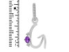 Amethyst & White Topaz Alphabet G Pendant AMT-RDA-33.