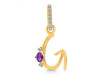 Amethyst & White Topaz Alphabet G Pendant AMT-RDA-33.