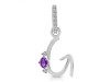 Amethyst & White Topaz Alphabet G Pendant AMT-RDA-33.