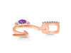 Amethyst & White Topaz Alphabet G Pendant AMT-RDA-33.