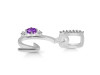 Amethyst & White Topaz Alphabet G Pendant AMT-RDA-33.
