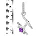 Amethyst & White Topaz Alphabet H Pendant AMT-RDA-34.