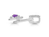 Amethyst & White Topaz Alphabet H Pendant AMT-RDA-34.