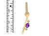 Amethyst & White Topaz Alphabet I Pendant AMT-RDA-35.