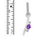 Amethyst & White Topaz Alphabet I Pendant AMT-RDA-35.