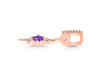 Amethyst & White Topaz Alphabet I Pendant AMT-RDA-35.