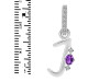 Amethyst & White Topaz Alphabet J Pendant AMT-RDA-36.