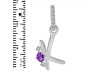 Amethyst & White Topaz Alphabet K Pendant AMT-RDA-37.