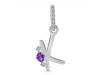 Amethyst & White Topaz Alphabet K Pendant AMT-RDA-37.