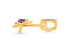 Amethyst & White Topaz Alphabet K Pendant AMT-RDA-37.