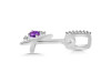 Amethyst & White Topaz Alphabet K Pendant AMT-RDA-37.