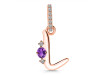 Amethyst & White Topaz Alphabet L Pendant AMT-RDA-38.