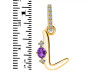 Amethyst & White Topaz Alphabet L Pendant AMT-RDA-38.
