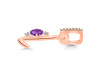 Amethyst & White Topaz Alphabet L Pendant AMT-RDA-38.