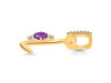 Amethyst & White Topaz Alphabet L Pendant AMT-RDA-38.