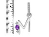 Amethyst & White Topaz Alphabet M Pendant AMT-RDA-39.
