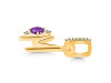 Amethyst & White Topaz Alphabet M Pendant AMT-RDA-39.