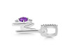 Amethyst & White Topaz Alphabet M Pendant AMT-RDA-39.