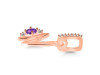 Amethyst & White Topaz Alphabet N Pendant AMT-RDA-40.