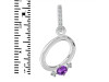 Amethyst & White Topaz Alphabet O Pendant AMT-RDA-41.
