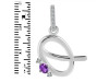 Amethyst & White Topaz Alphabet Q Pendant AMT-RDA-43.