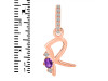 Amethyst & White Topaz Alphabet R Pendant AMT-RDA-44.
