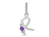 Amethyst & White Topaz Alphabet R Pendant AMT-RDA-44.