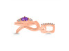 Amethyst & White Topaz Alphabet R Pendant AMT-RDA-44.