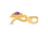 Amethyst & White Topaz Alphabet R Pendant AMT-RDA-44.