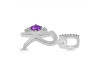 Amethyst & White Topaz Alphabet R Pendant AMT-RDA-44.